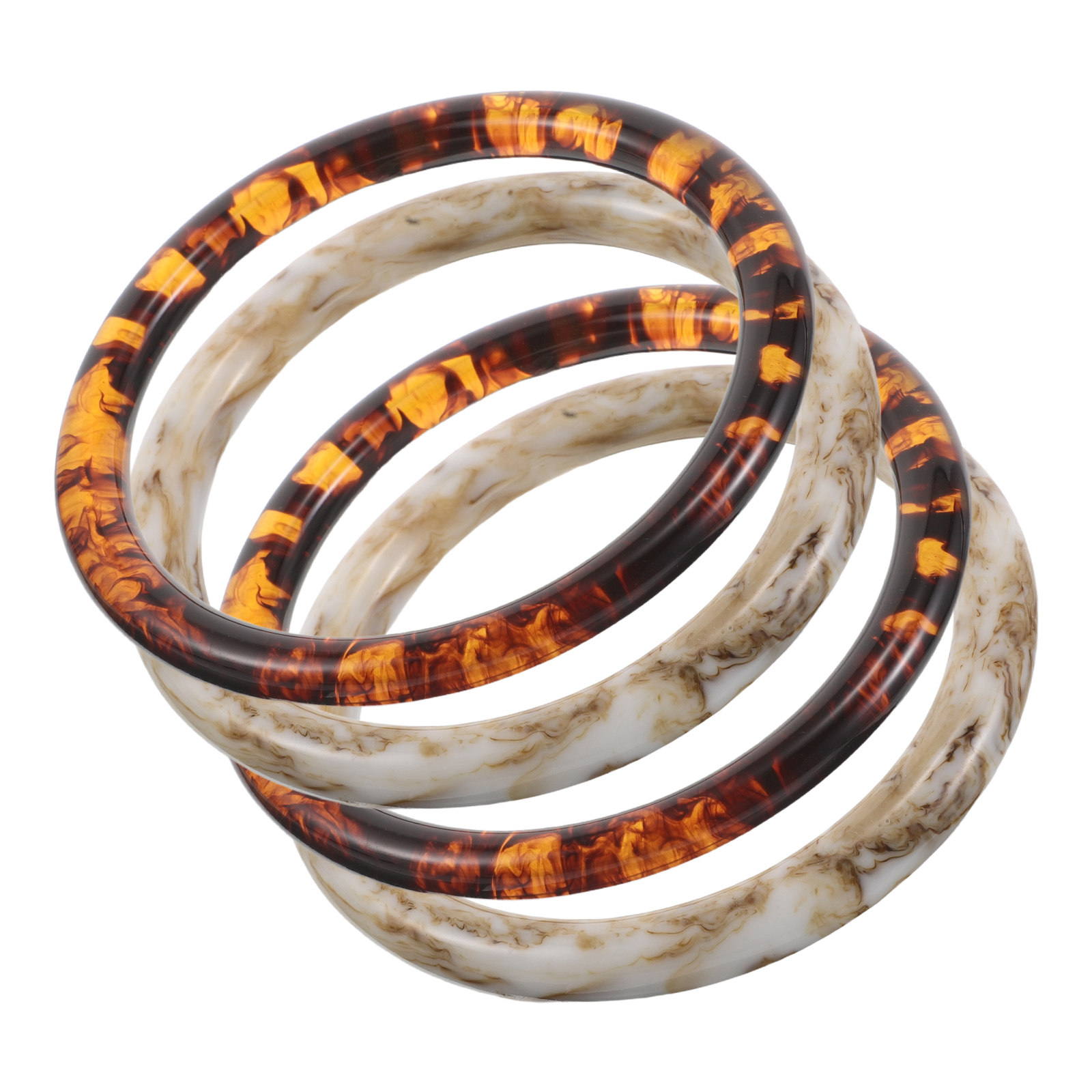 Tote Bag Beach - 4Pcs Resin Round Purse Handles D