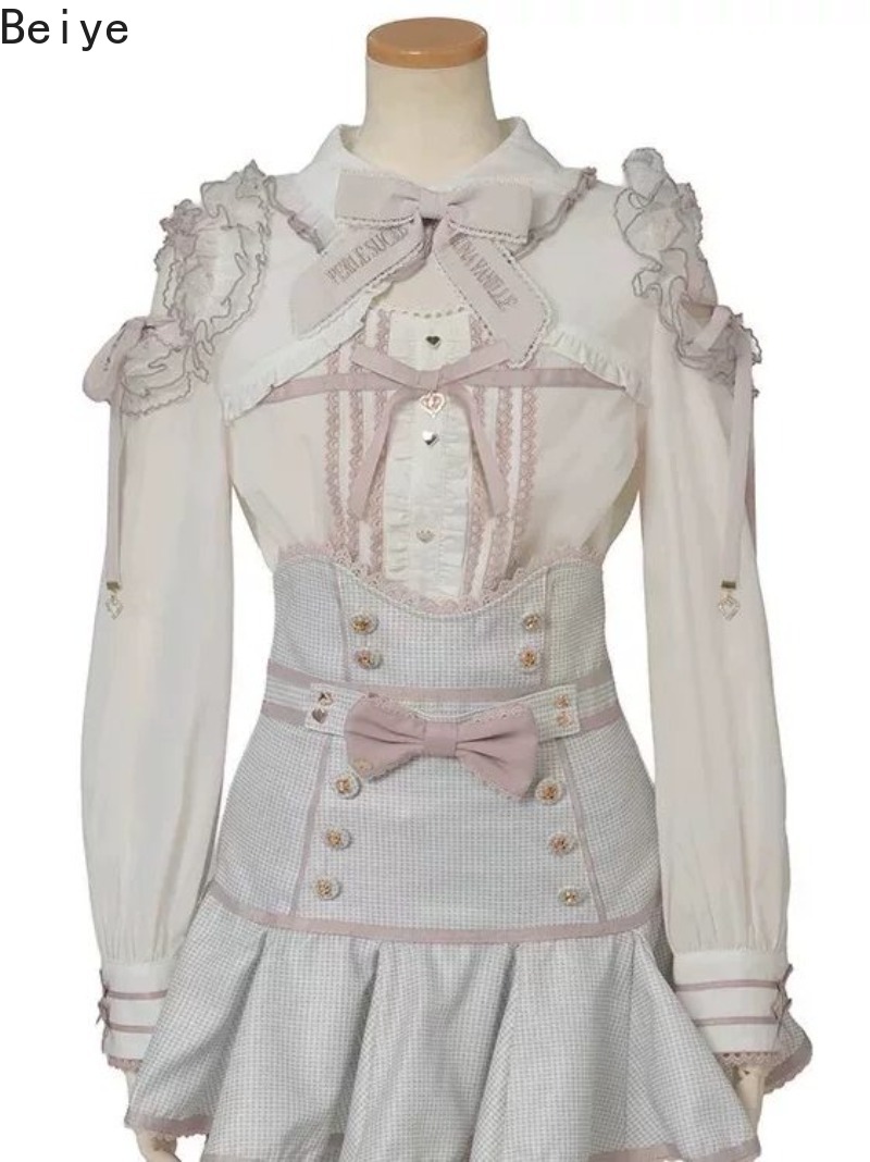 Blouse Off Shoulder - Lace Ruffle Sweet Lolita Blouse for