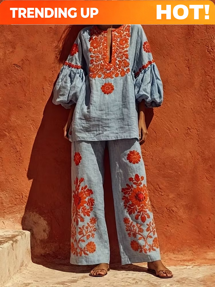 Customization Women Boho Linen - Linen Pant Wide recension och pris