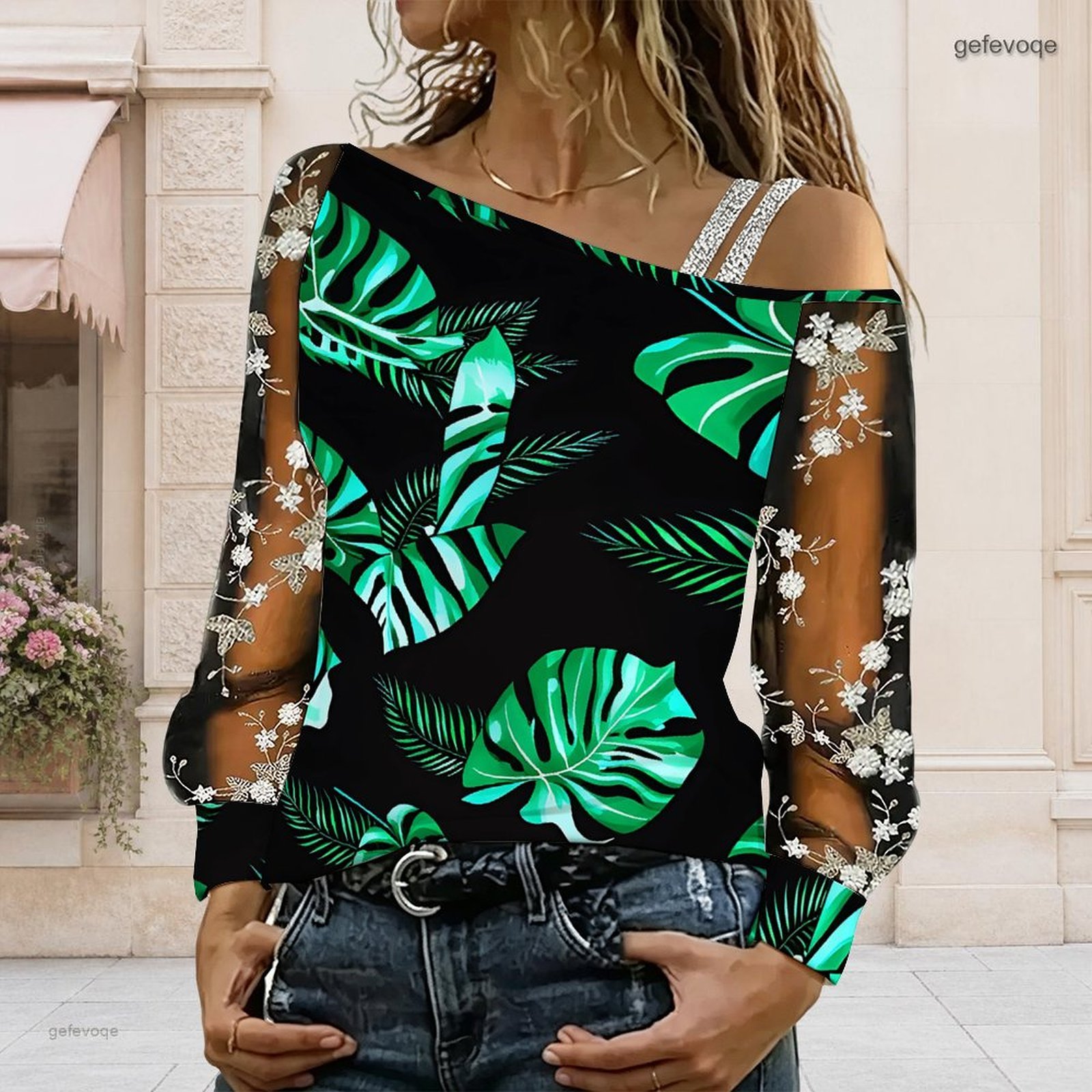 Women Off Shoulder Blouse Asym - Blouse Off Shoulder recension och pris