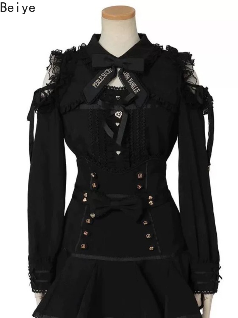 Lace Ruffle Sweet Lolita Blous - Blouse Off Shoulder recension och pris