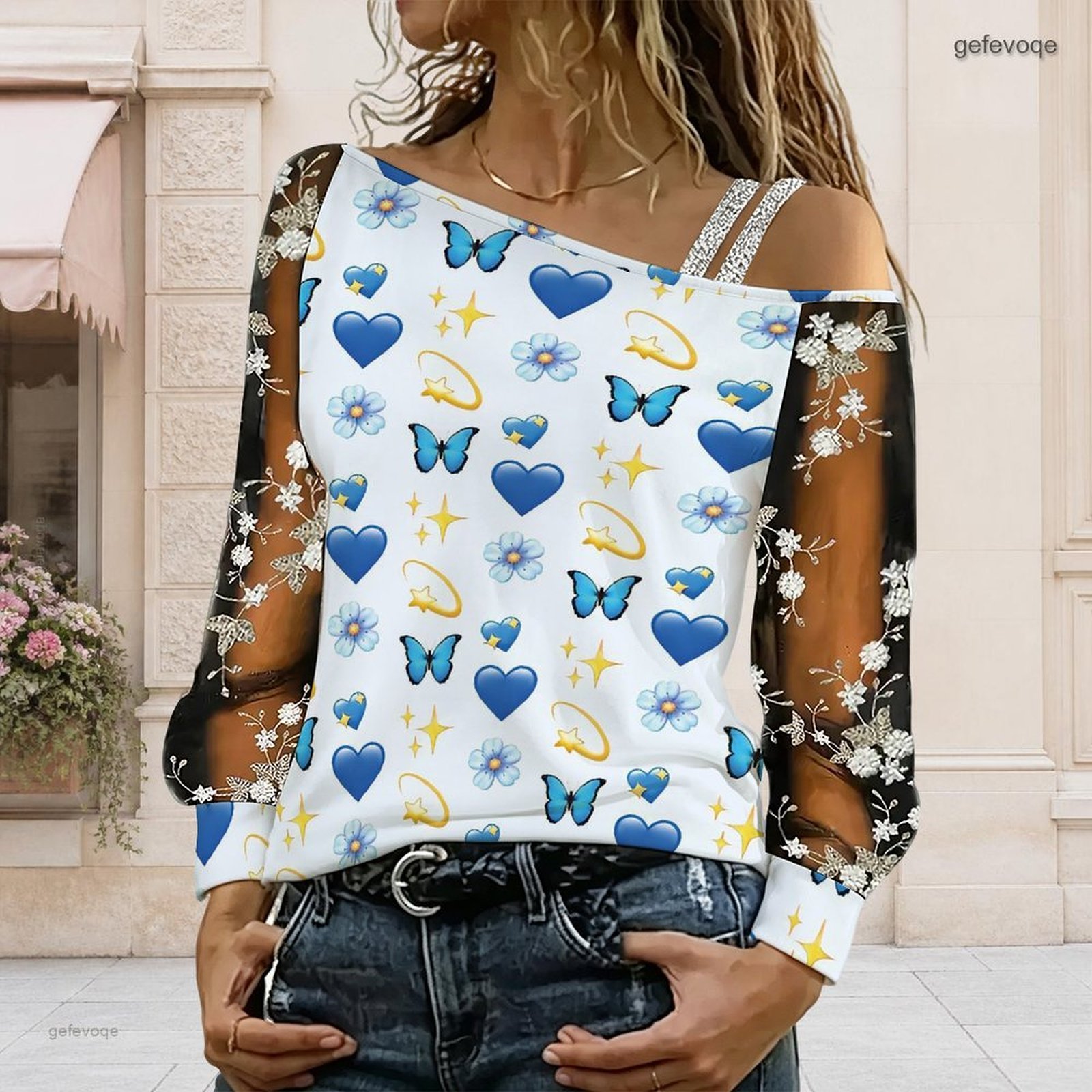 Women Off Shoulder Blouse Asym - Blouse Off Shoulder recension och pris