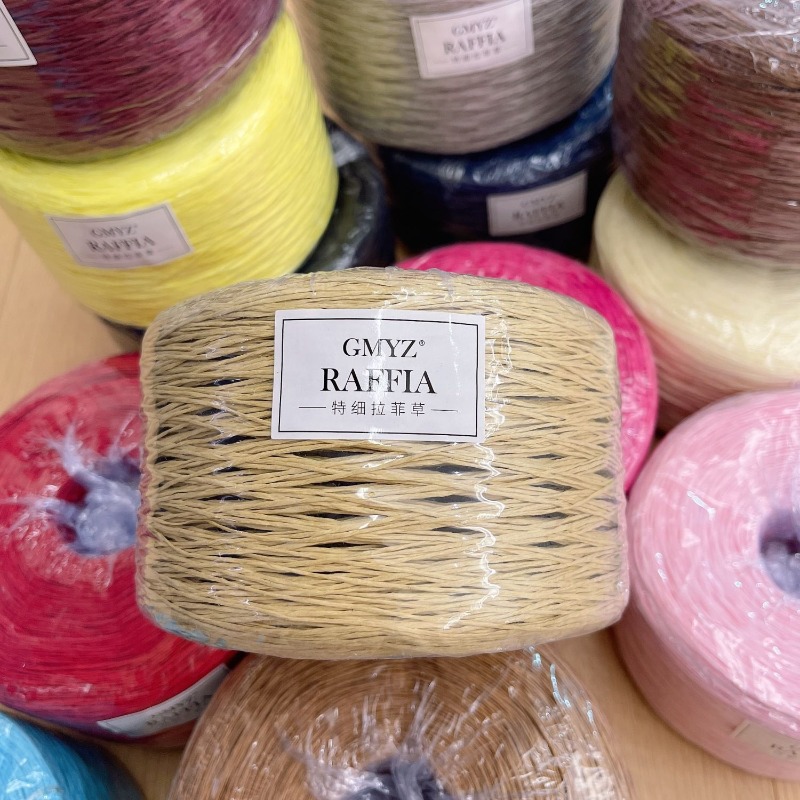 250g/pcs Thin Flat Raffia Yarn - Crochet Bag Raffia recension och pris