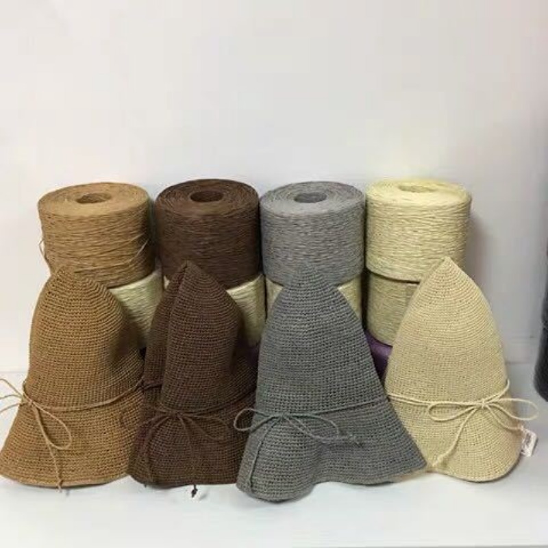 250g/pcs Thin Flat Raffia Yarn - Crochet Bag Raffia recension och pris