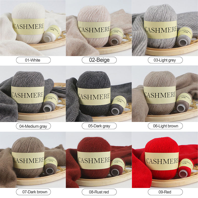QJH 50+20g Cashmere Yarn Knitt - Crochet Bag Raffia recension och pris